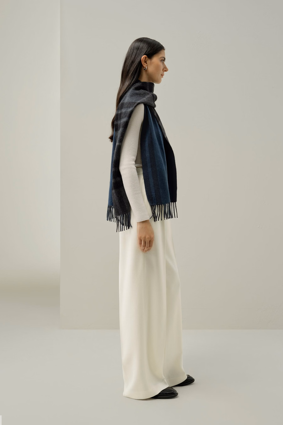 Bufanda a cuadros 100% Cashmere