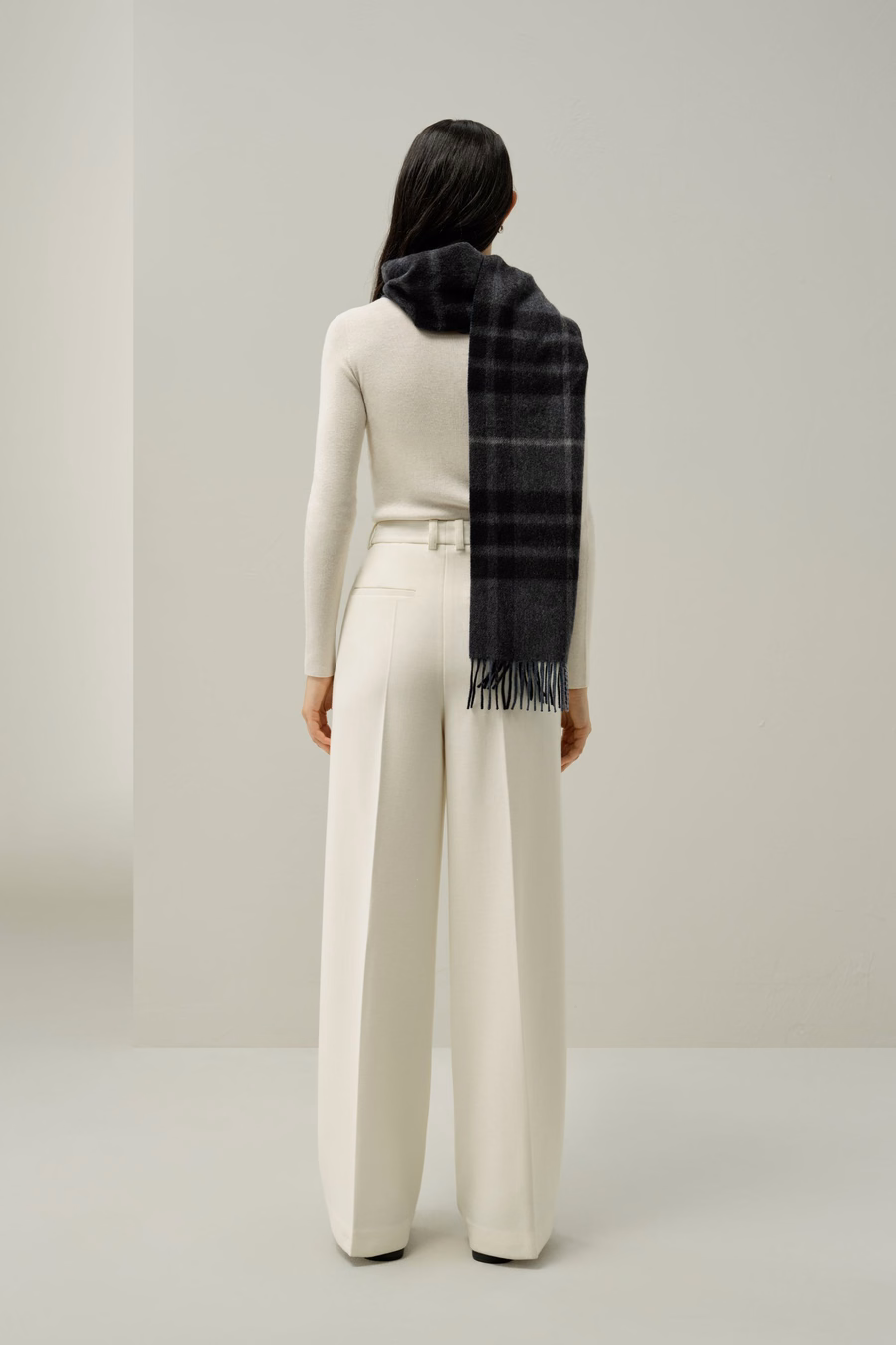 Bufanda a cuadros 100% Cashmere