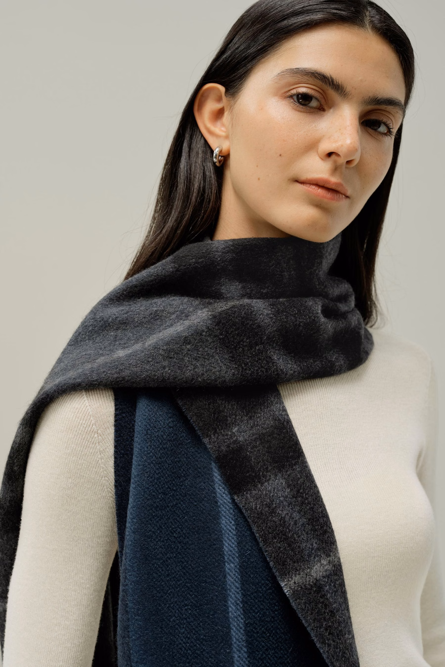 Bufanda a cuadros 100% Cashmere