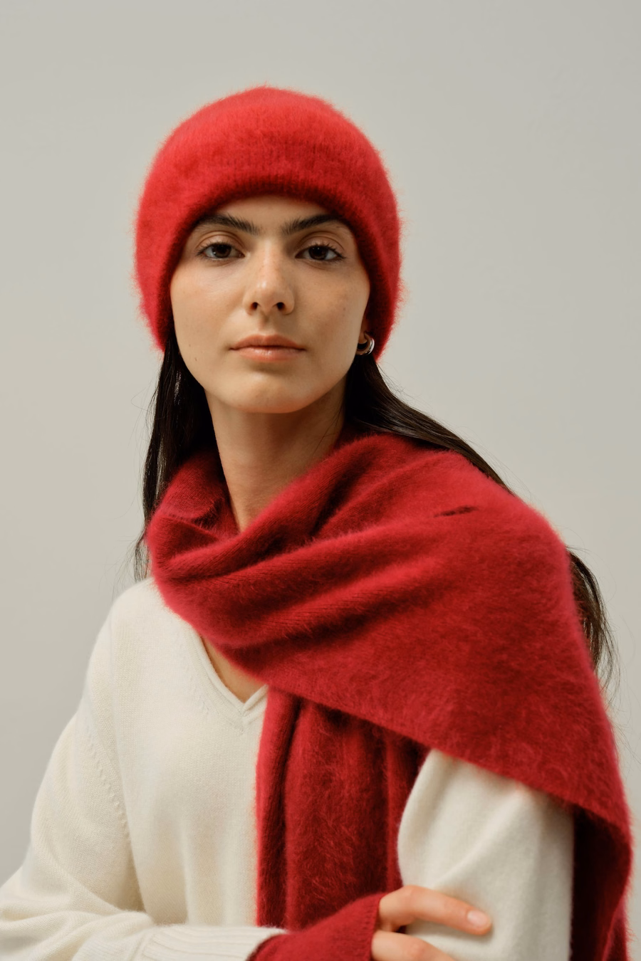 Gorro de cachemira cepillada