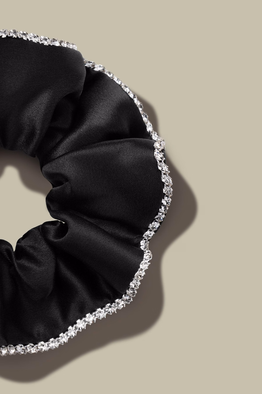 Coletas de seda con joyas de strass LILYSILK