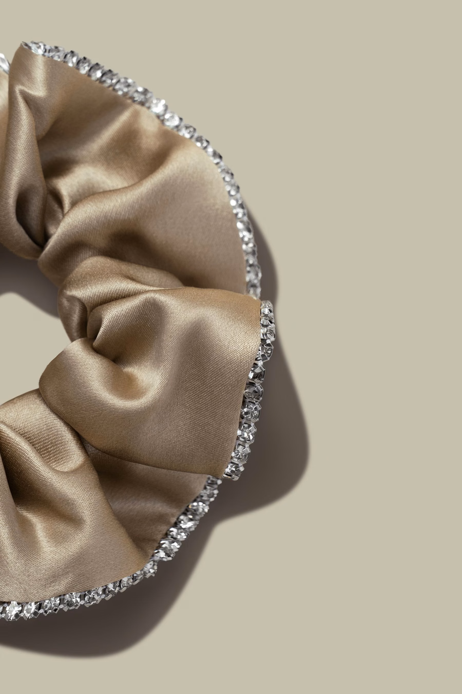 Coletas de seda con joyas de strass LILYSILK