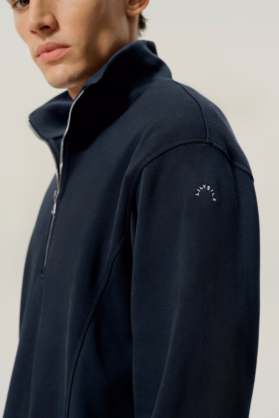 Sudadera de Media Cremallera para Hombre Silkerry