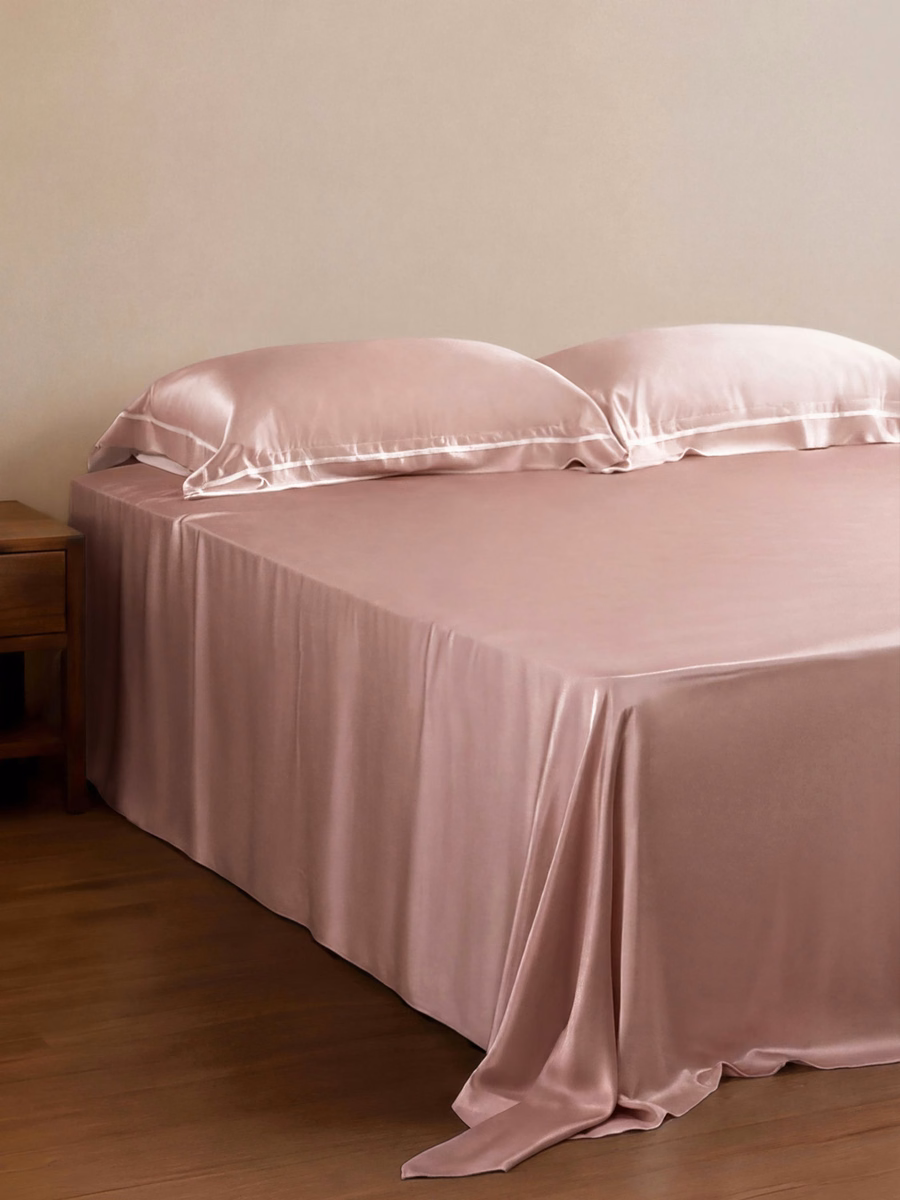 Juego de Ropa de Cama de Seda con Contraste Esencial