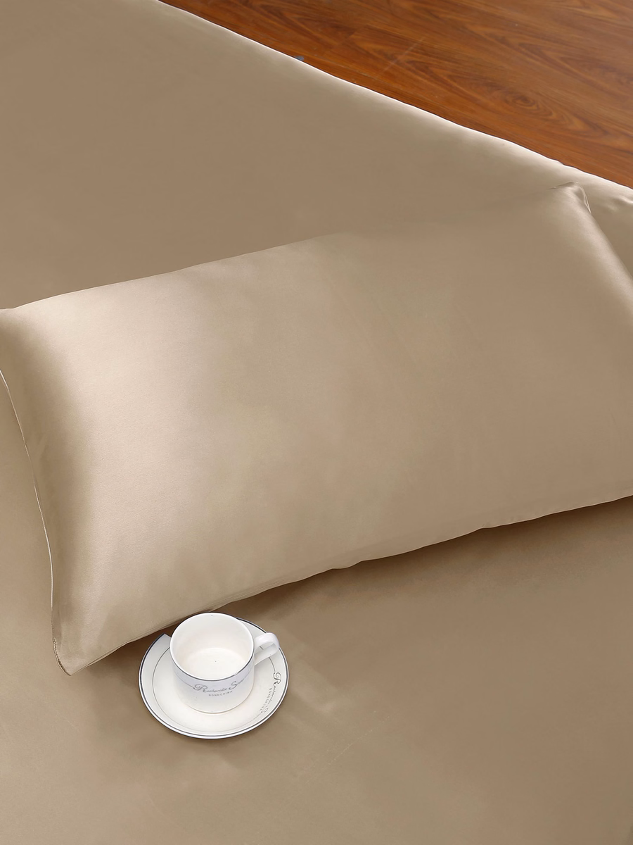 Conjunto de sábanas de seda sin costuras de 19 Momme