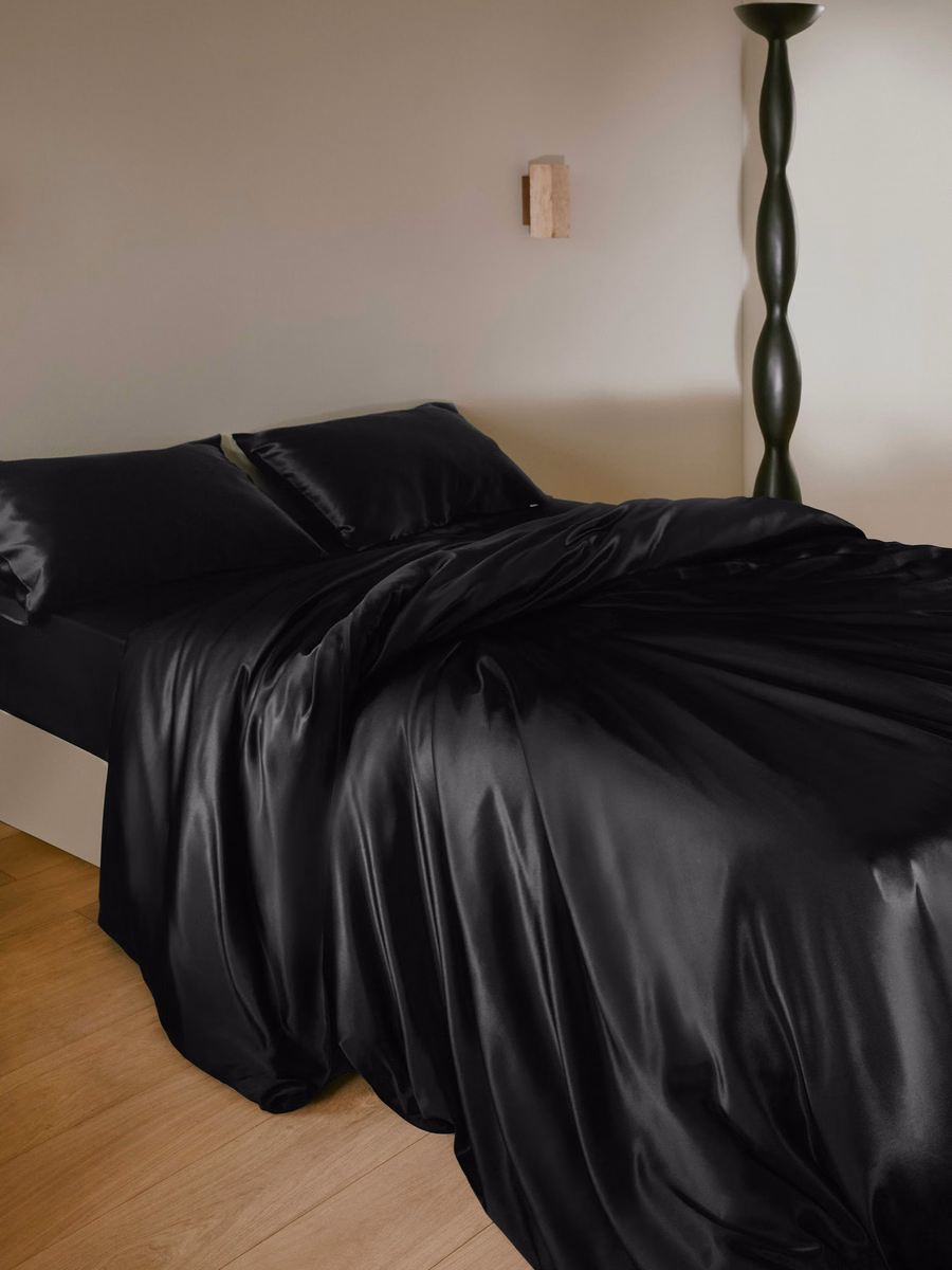 Conjunto de ropa de cama de seda sin costuras de 22 Momme