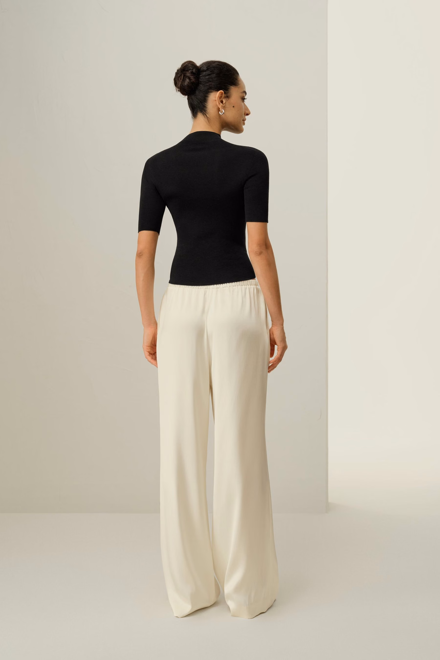 Pantalones de Charmeuse de Seda Doble Cara