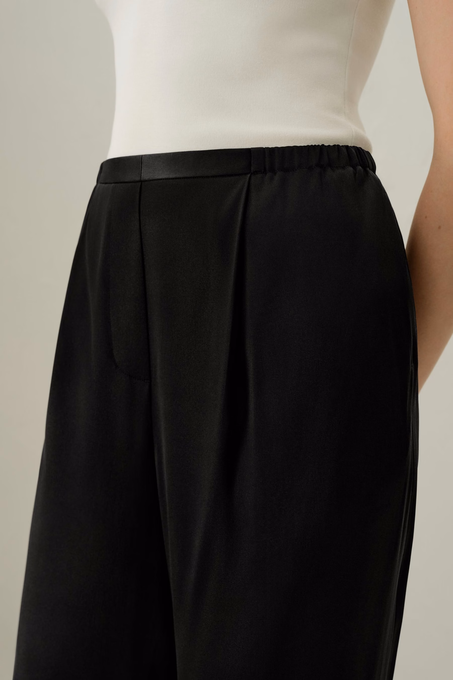 Pantalones de Charmeuse de Seda Doble Cara