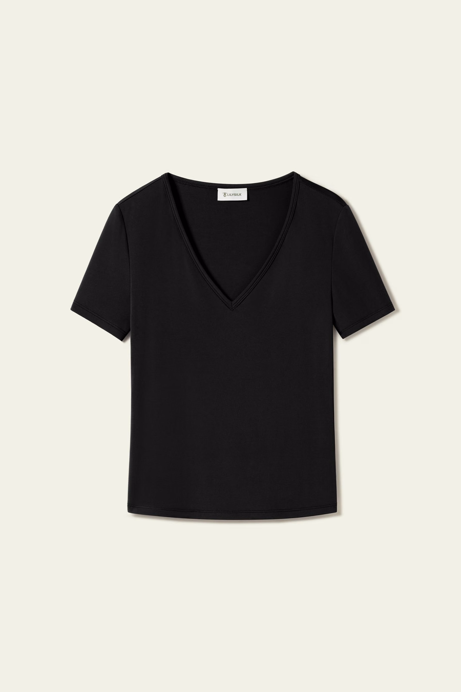 Silk Breeze Jersey V-neck Tee