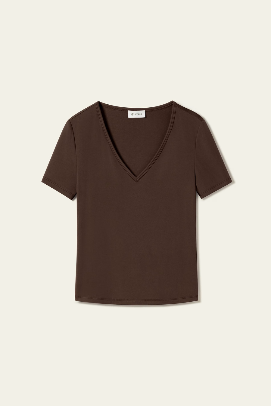 Silk Breeze Jersey V-neck Tee