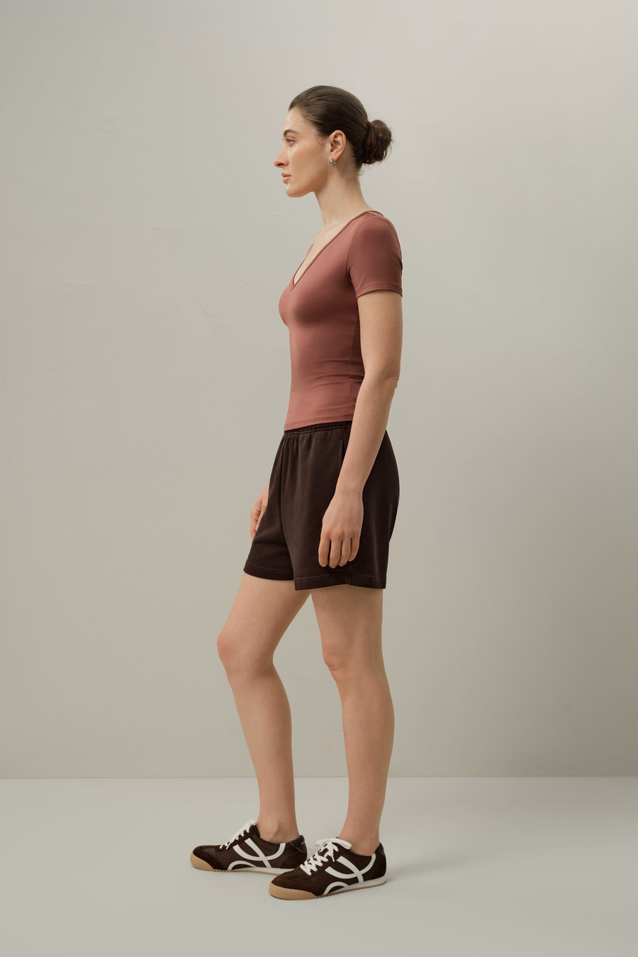 Silk Breeze Jersey V-neck Tee