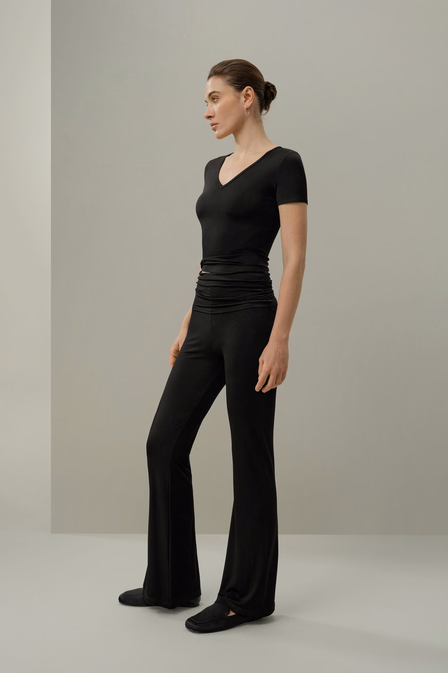 Pantalones Fluid Flare de Jersey de Seda Breeze