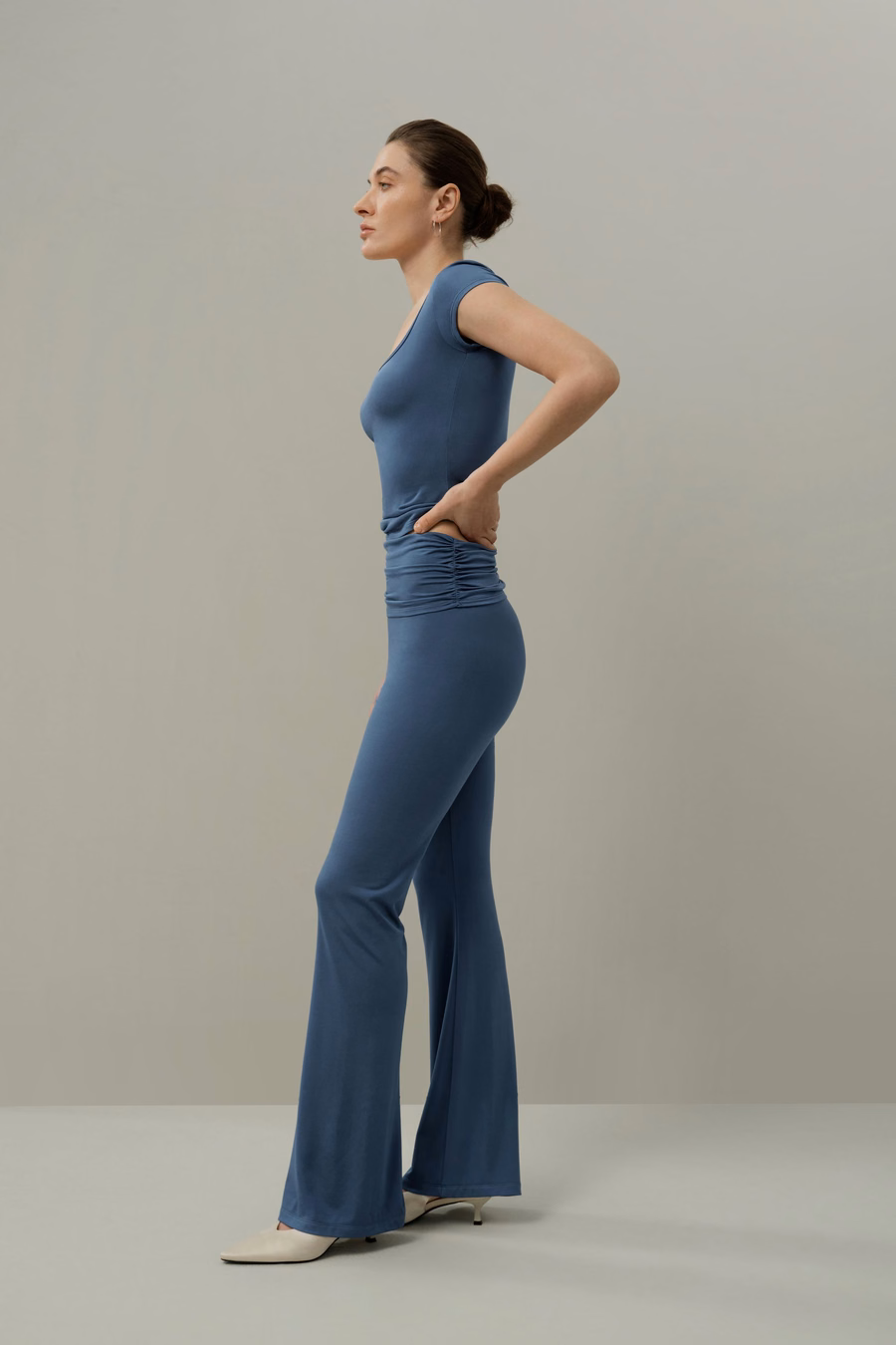 Pantalones Fluid Flare de Jersey de Seda Breeze