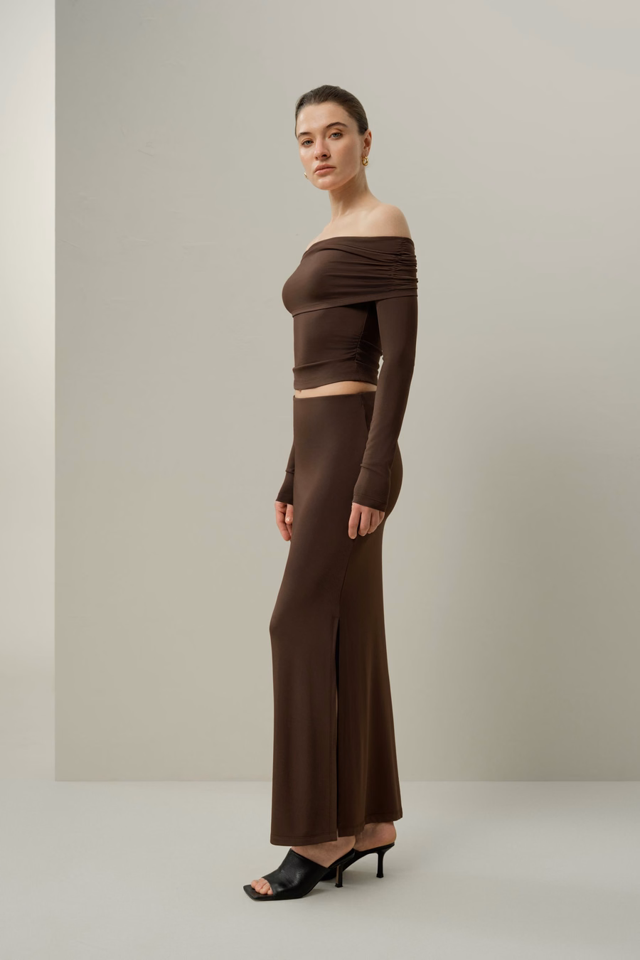 Falda Maxi Slim-Fit de Jersey de Seda Breeze