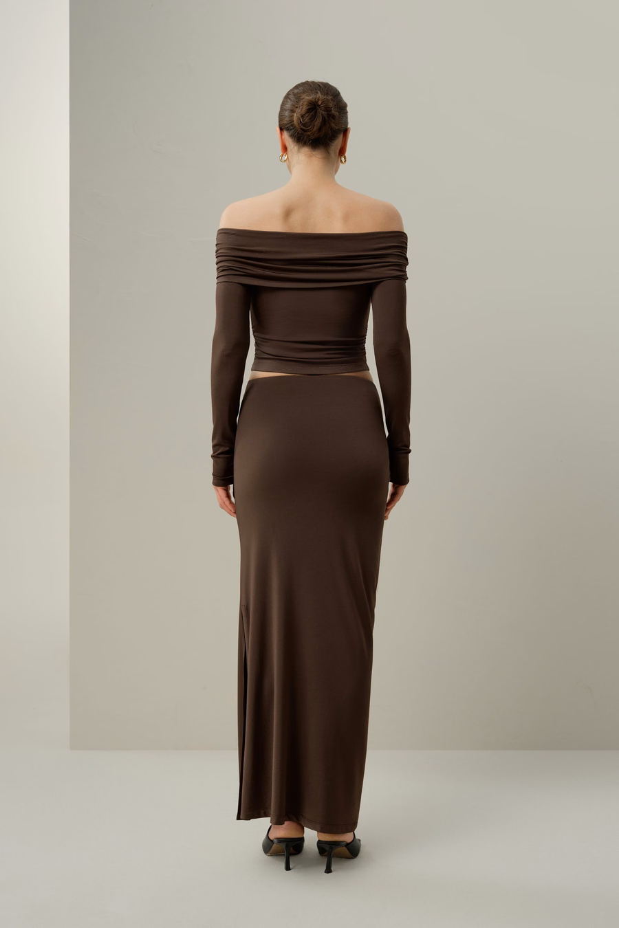 Falda Maxi Slim-Fit de Jersey de Seda Breeze