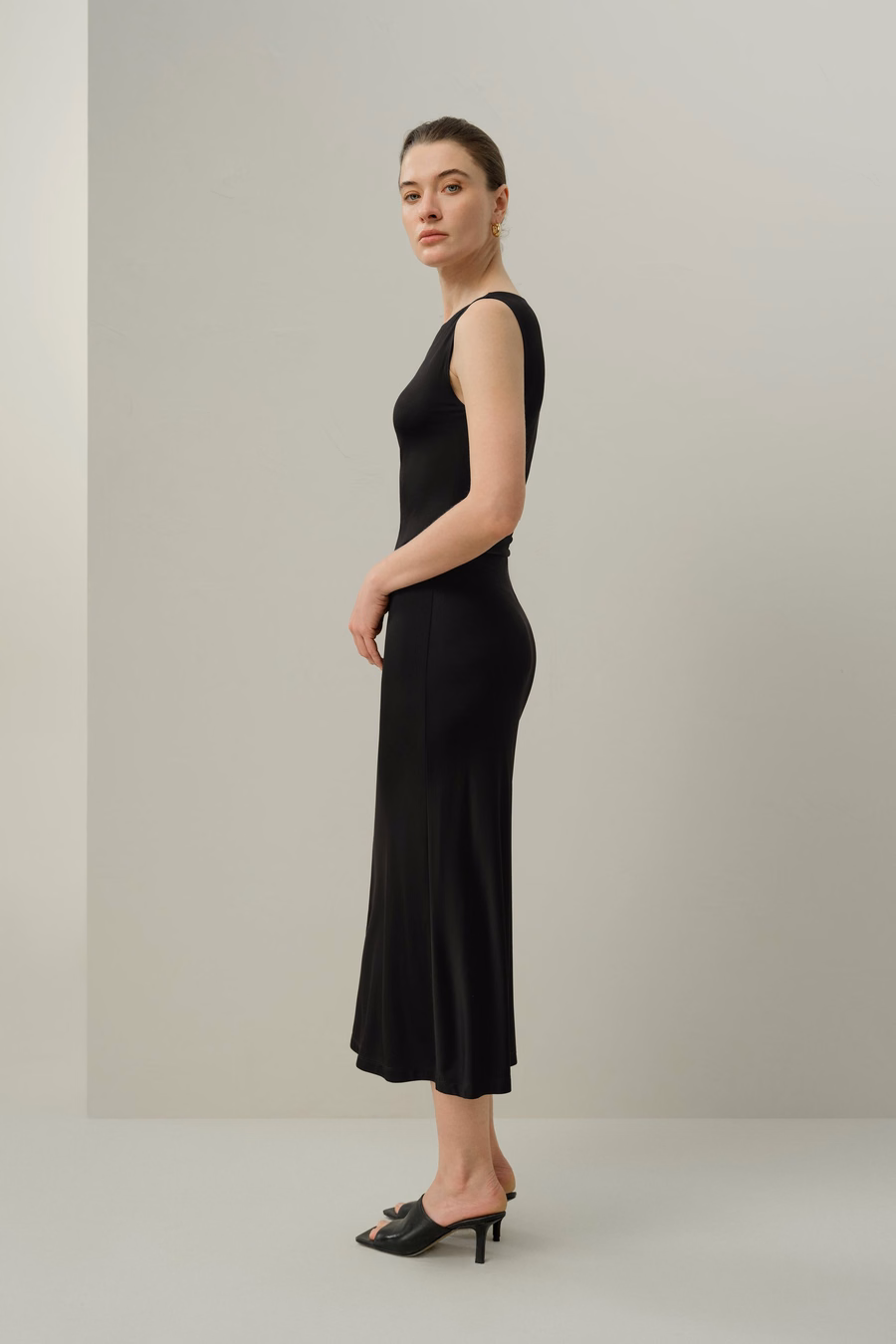 Vestido Asimétrico Slim Fit de Jersey de Seda Breeze