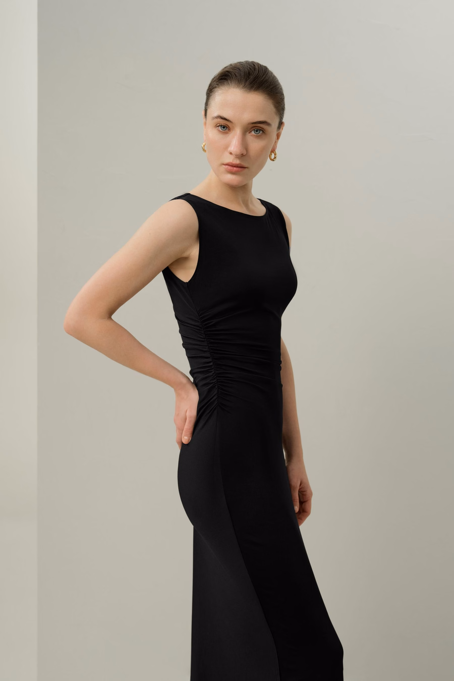 Vestido Asimétrico Slim Fit de Jersey de Seda Breeze