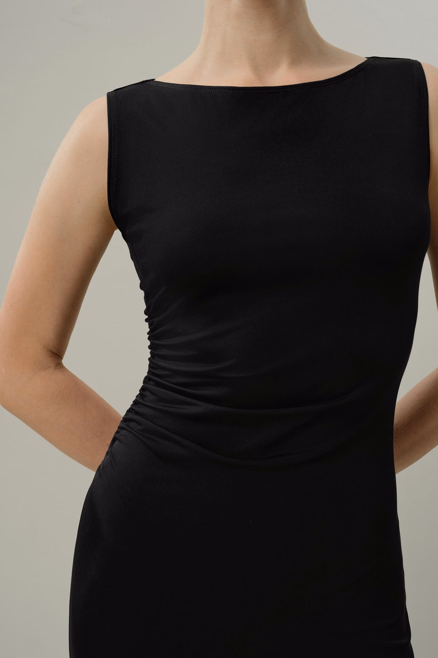 Vestido Asimétrico Slim Fit de Jersey de Seda Breeze