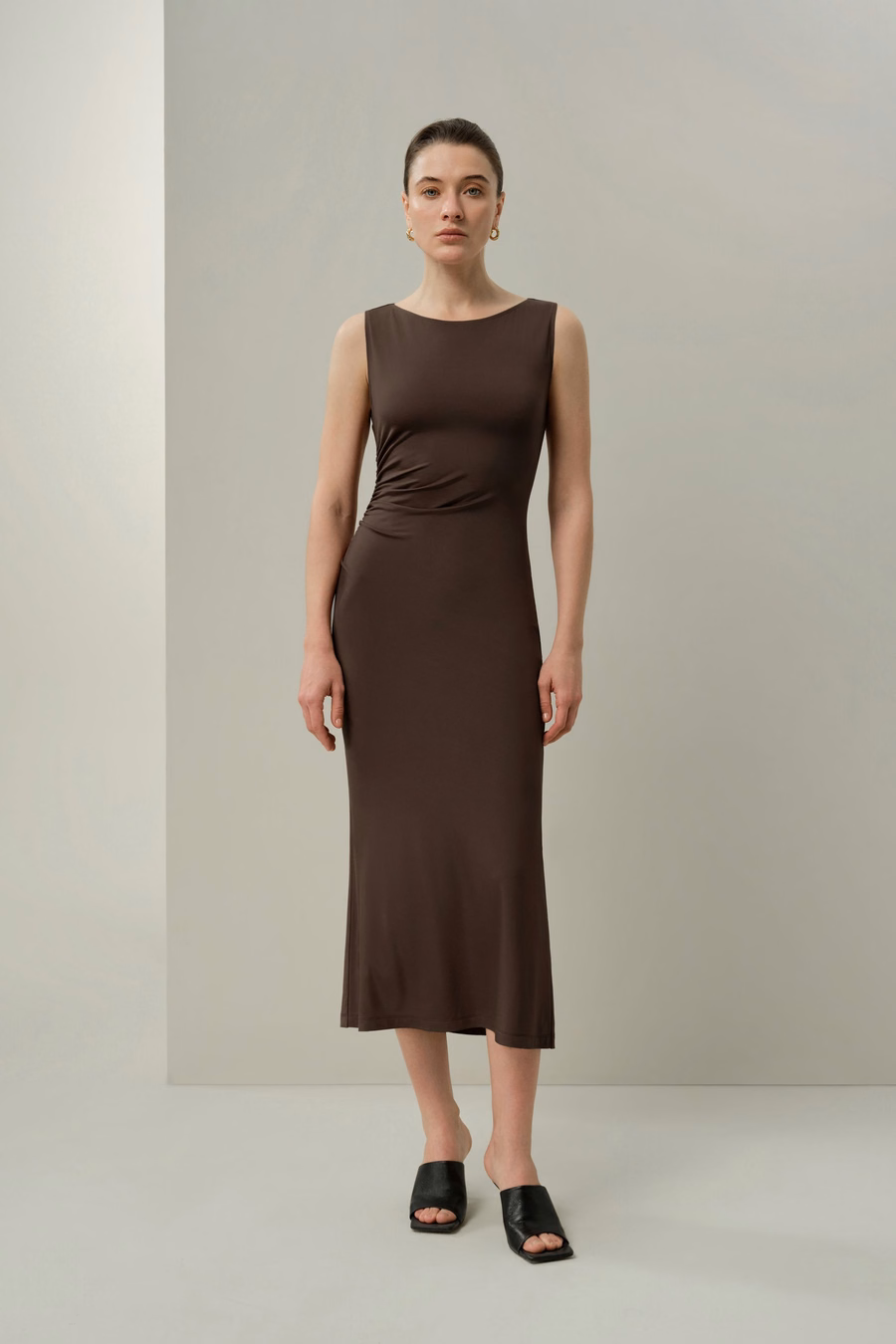 Vestido Asimétrico Slim Fit de Jersey de Seda Breeze