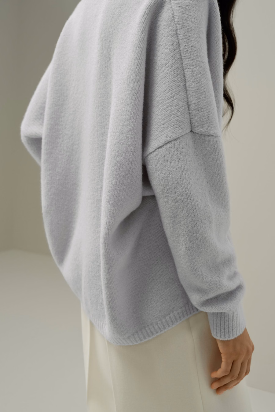Chaqueta de punto bouclé de seda y cachemira
