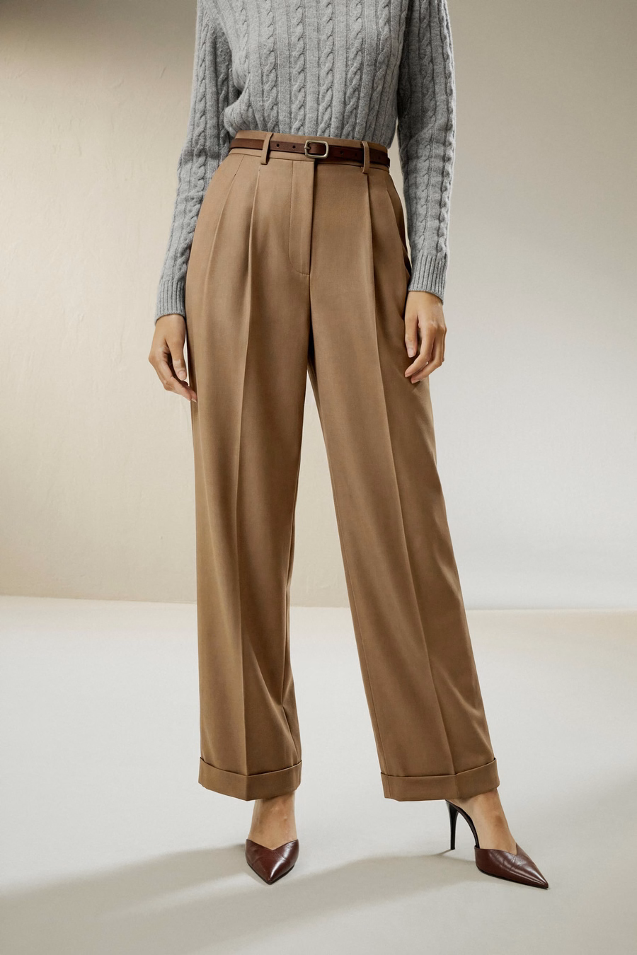 Pantalones de traje de pierna ancha