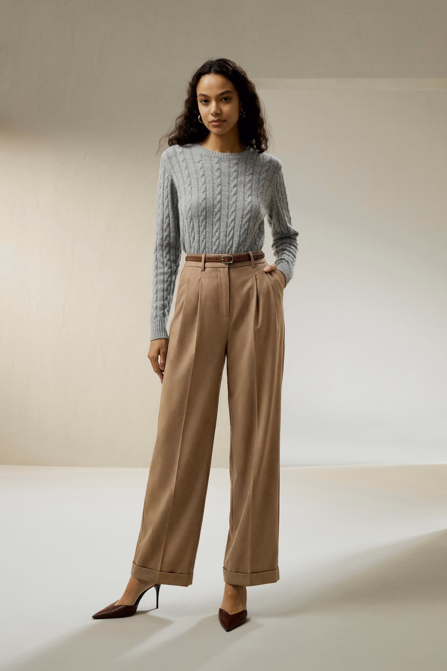 Pantalones de traje de pierna ancha