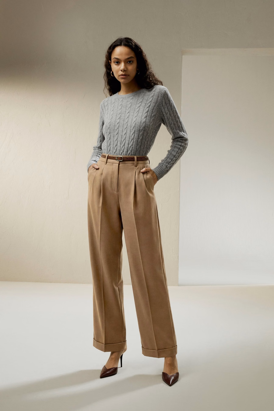 Pantalones de traje de pierna ancha
