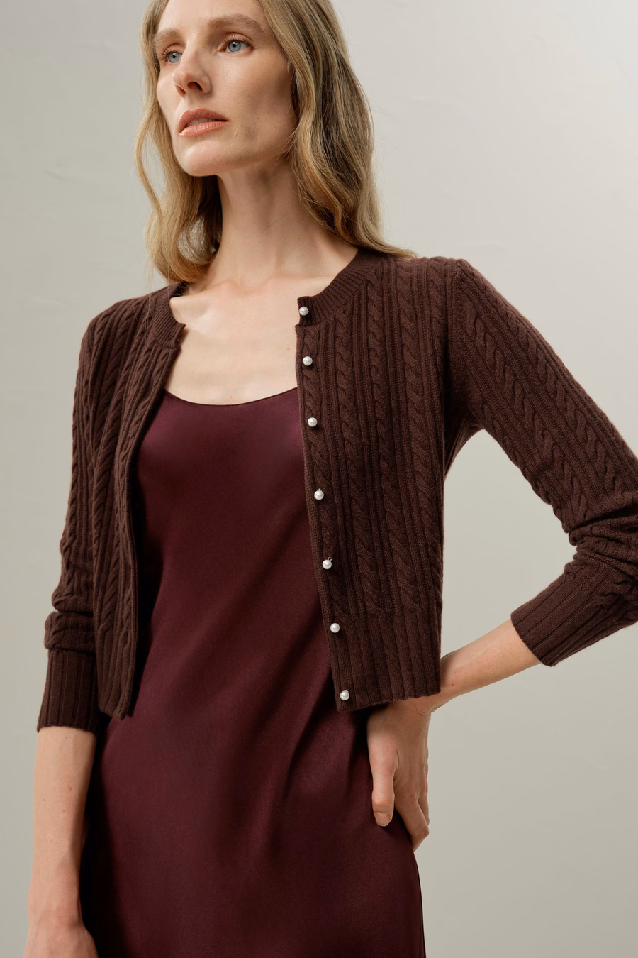 LILYSILK X LYDIA MILLEN El Cárdigan Hawthorn