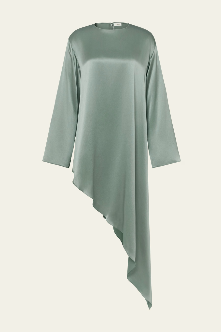 Blusa Asimétrica de Seda Charmeuse