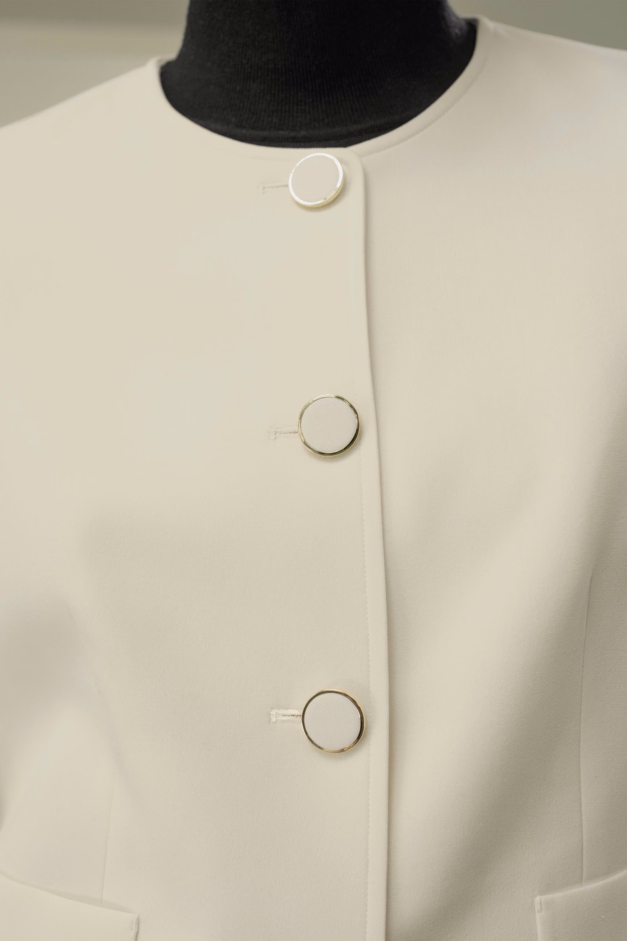 Chaqueta de Seda Confitada Ajustada