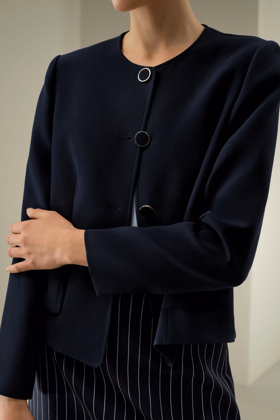 Chaqueta de Seda Confitada Ajustada