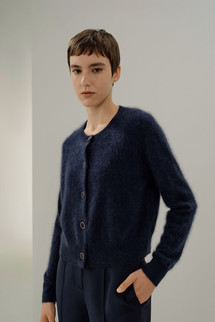 Cardigan de cachemira cepillada ultra suave