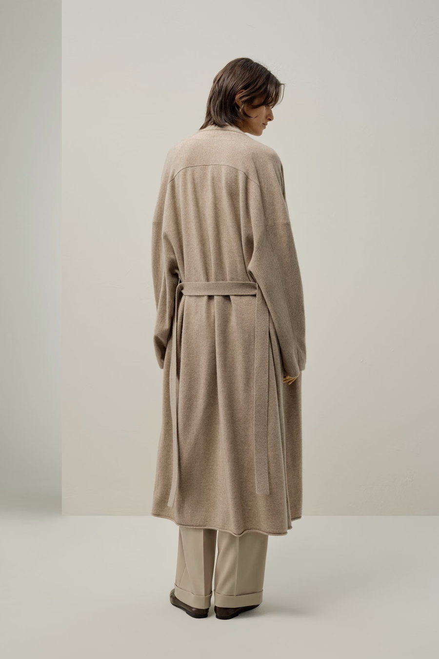 Cardigan de cachemira hasta la pantorrilla