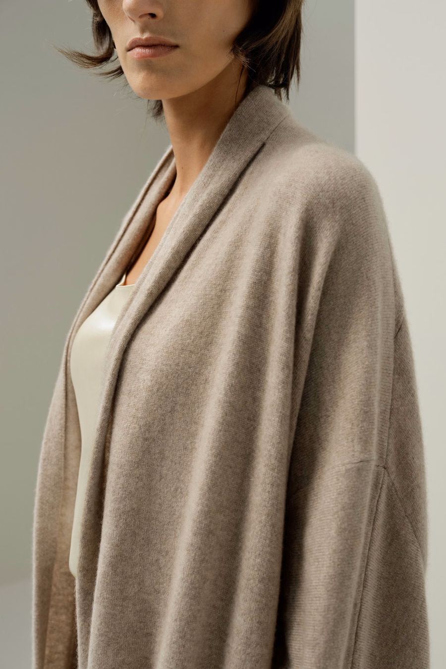 Cardigan de cachemira hasta la pantorrilla