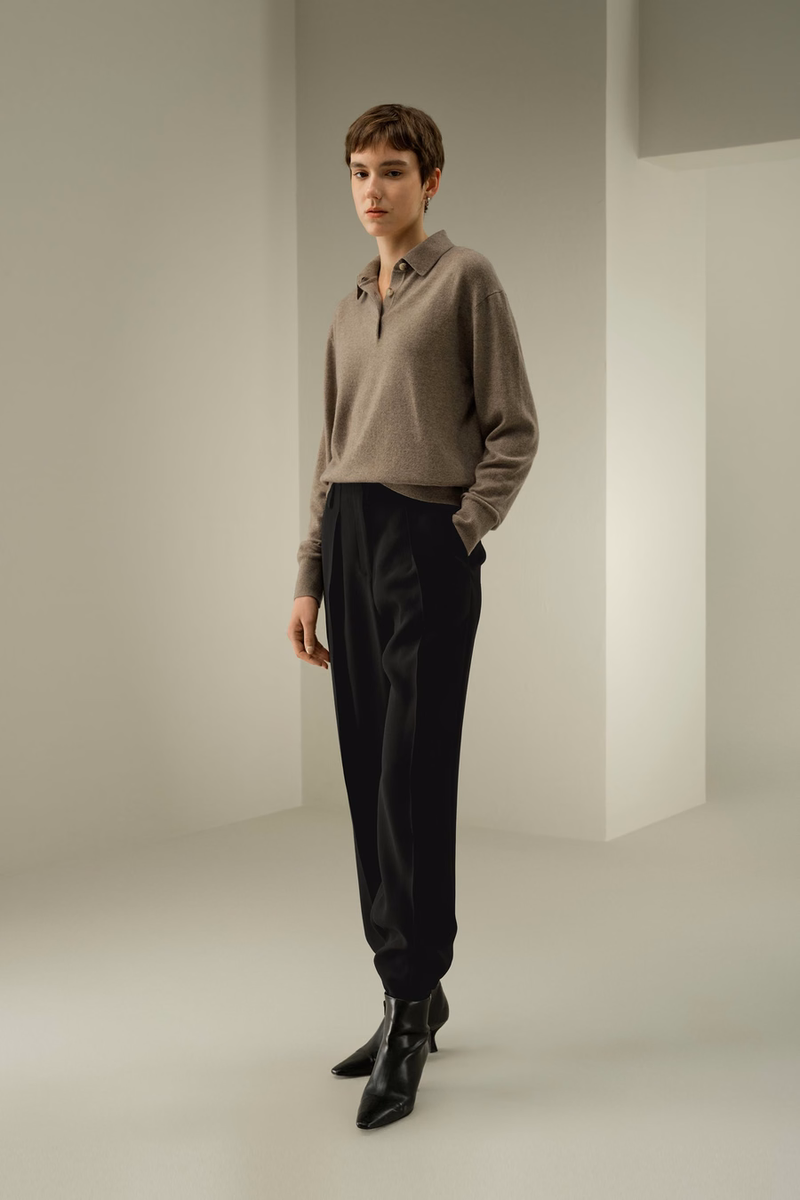 Camisa de polo de cashmere bebé