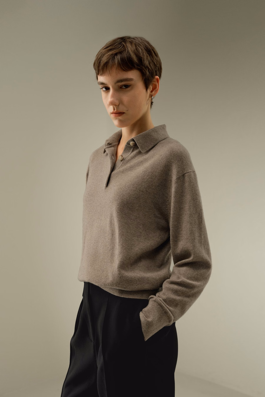 Camisa de polo de cashmere bebé
