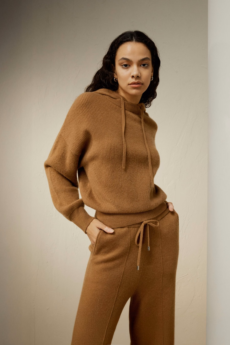Eshe 2-en-1 sudadera de cachemir desmontable