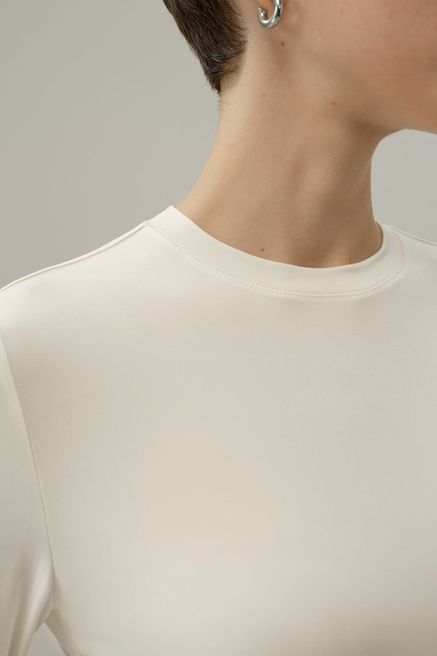 Top Slinky de Jersey de Seda Breeze de manga larga