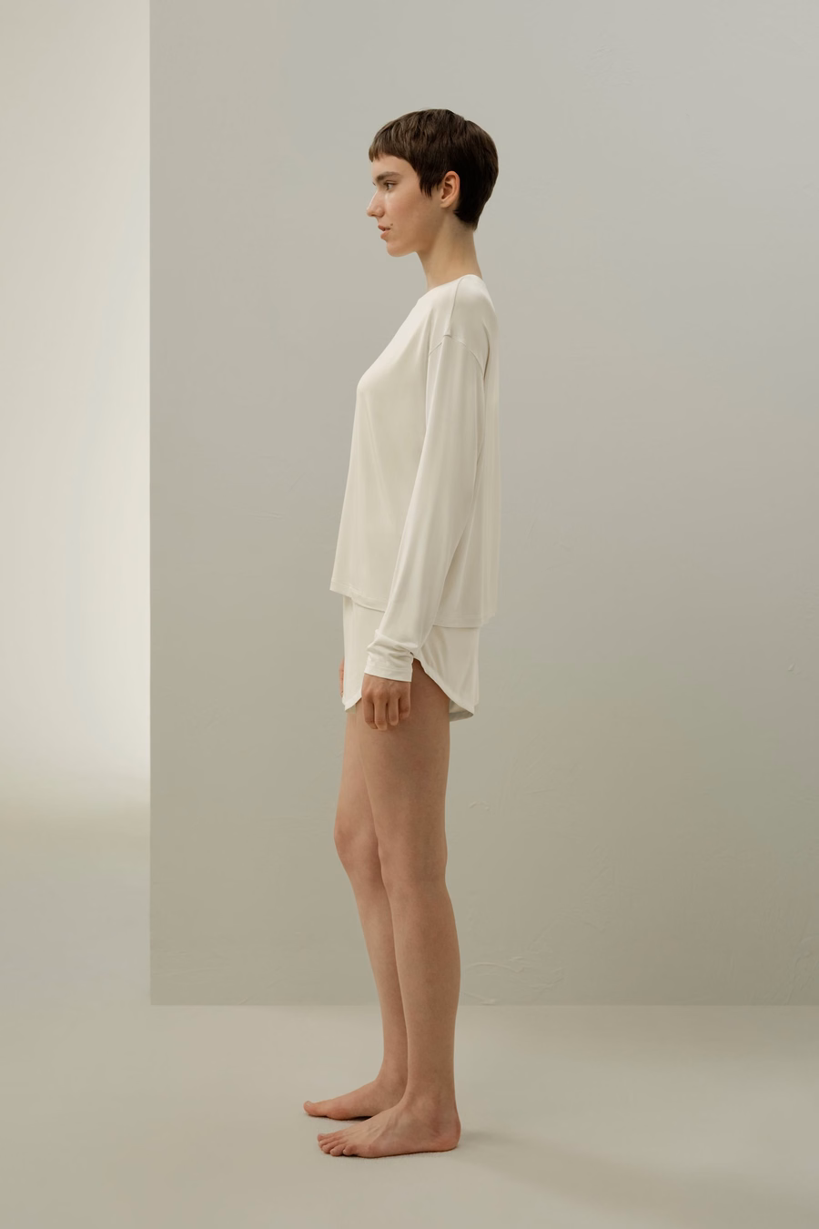 Top de Lounging Relaxed de Jersey de Seda Breeze