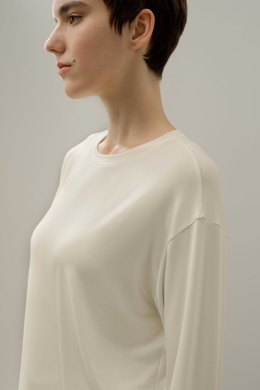 Top de Lounging Relaxed de Jersey de Seda Breeze
