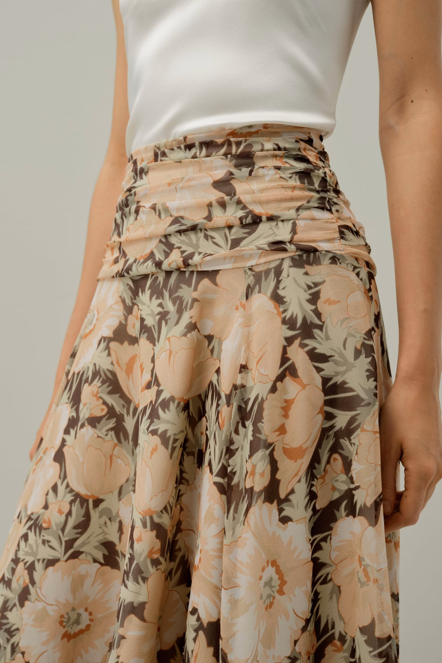 Falda Poppy Parade - Hecha con Tela Liberty