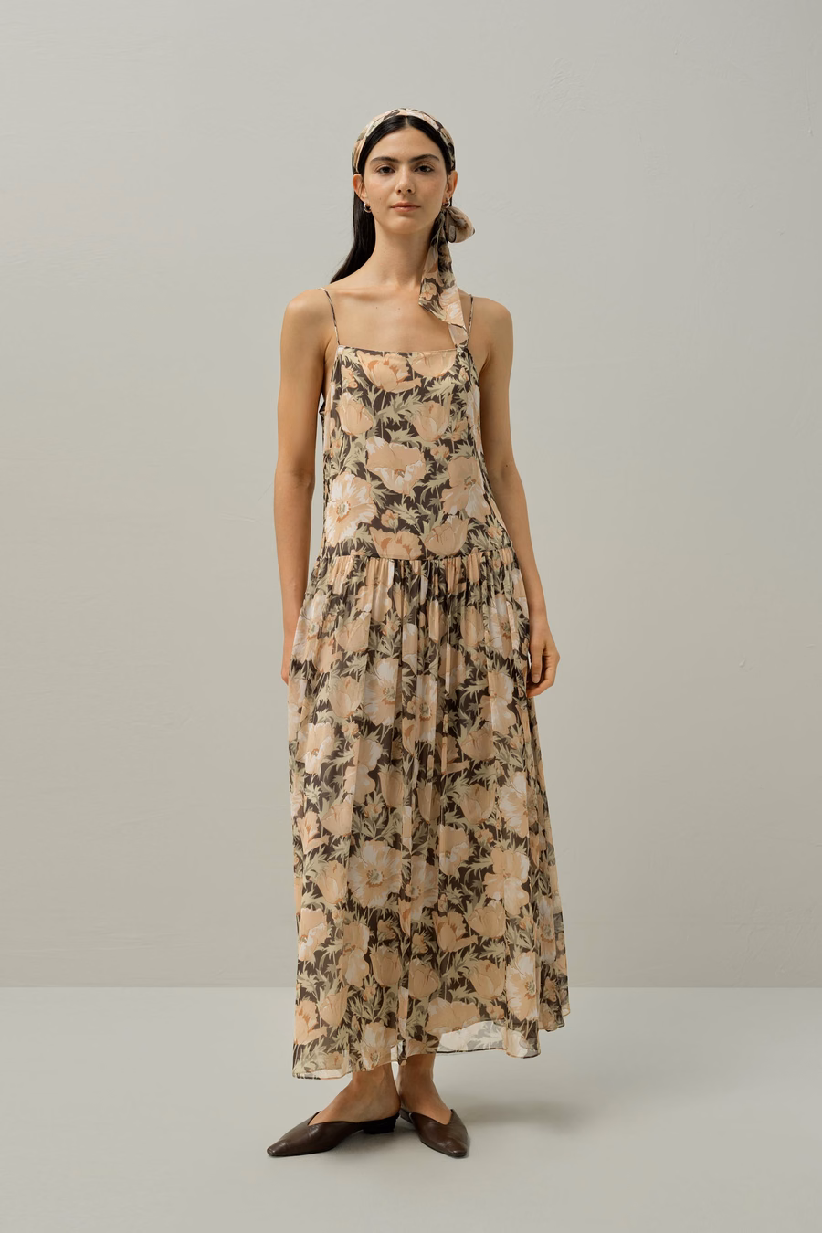 Vestido slip Poppy Parade -Hecho con tela Liberty