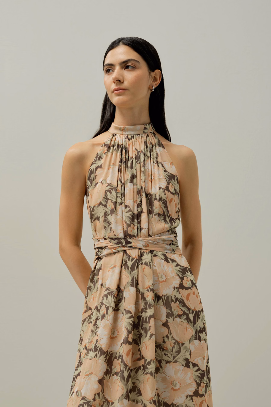 Vestido de Gasa de Seda de Amapola - Hecho con Tela Liberty