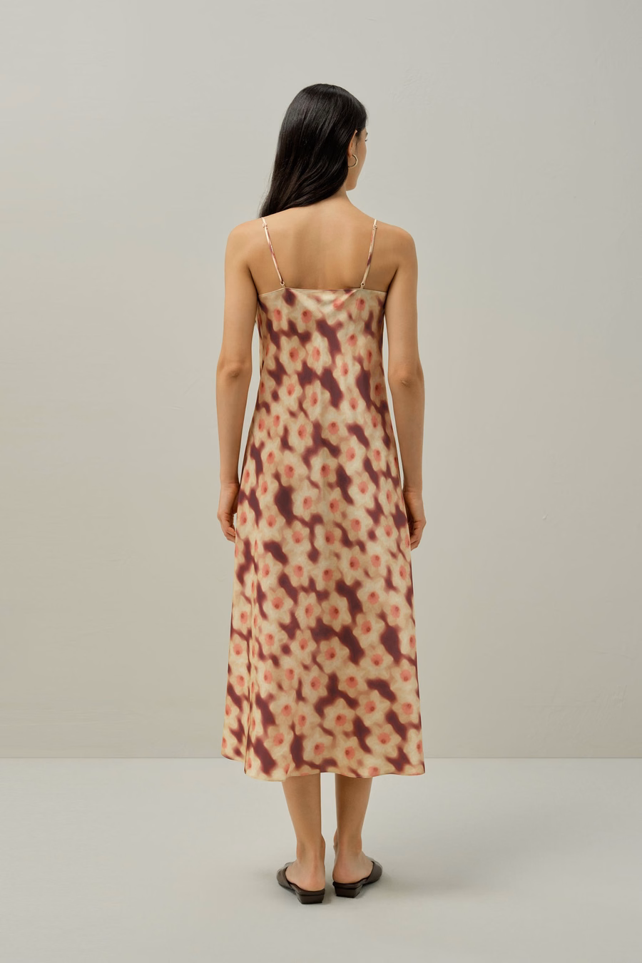 Vestido Deslizante con Estampado de Narciso - Hecho con Tela Liberty