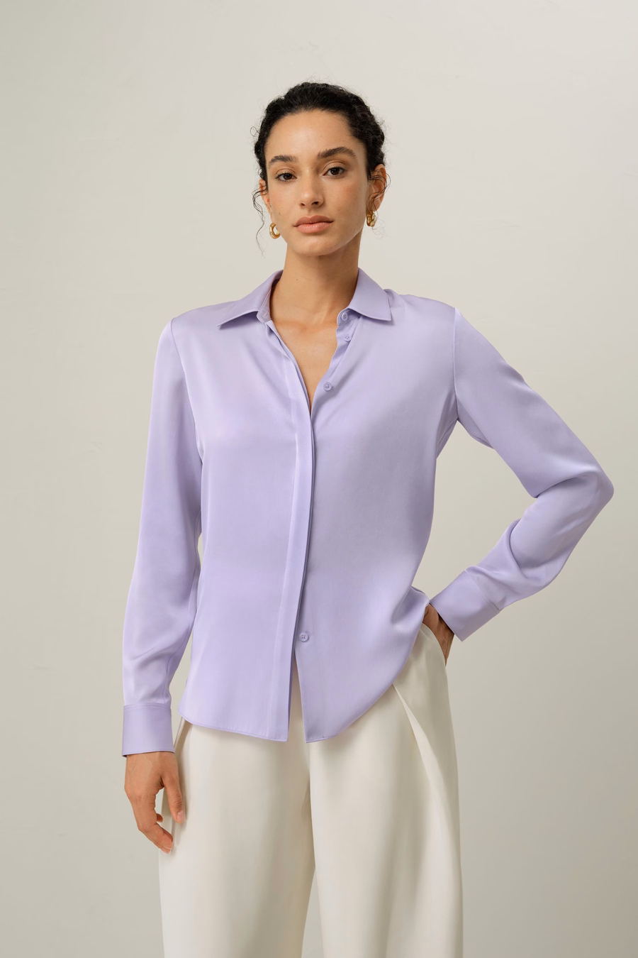 Camisa de Georgette Doble Stretch