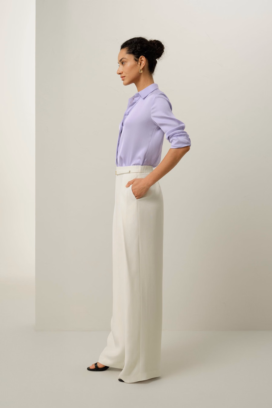 Camisa de Georgette Doble Stretch