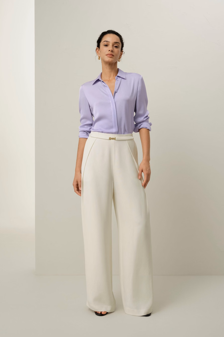 Camisa de Georgette Doble Stretch