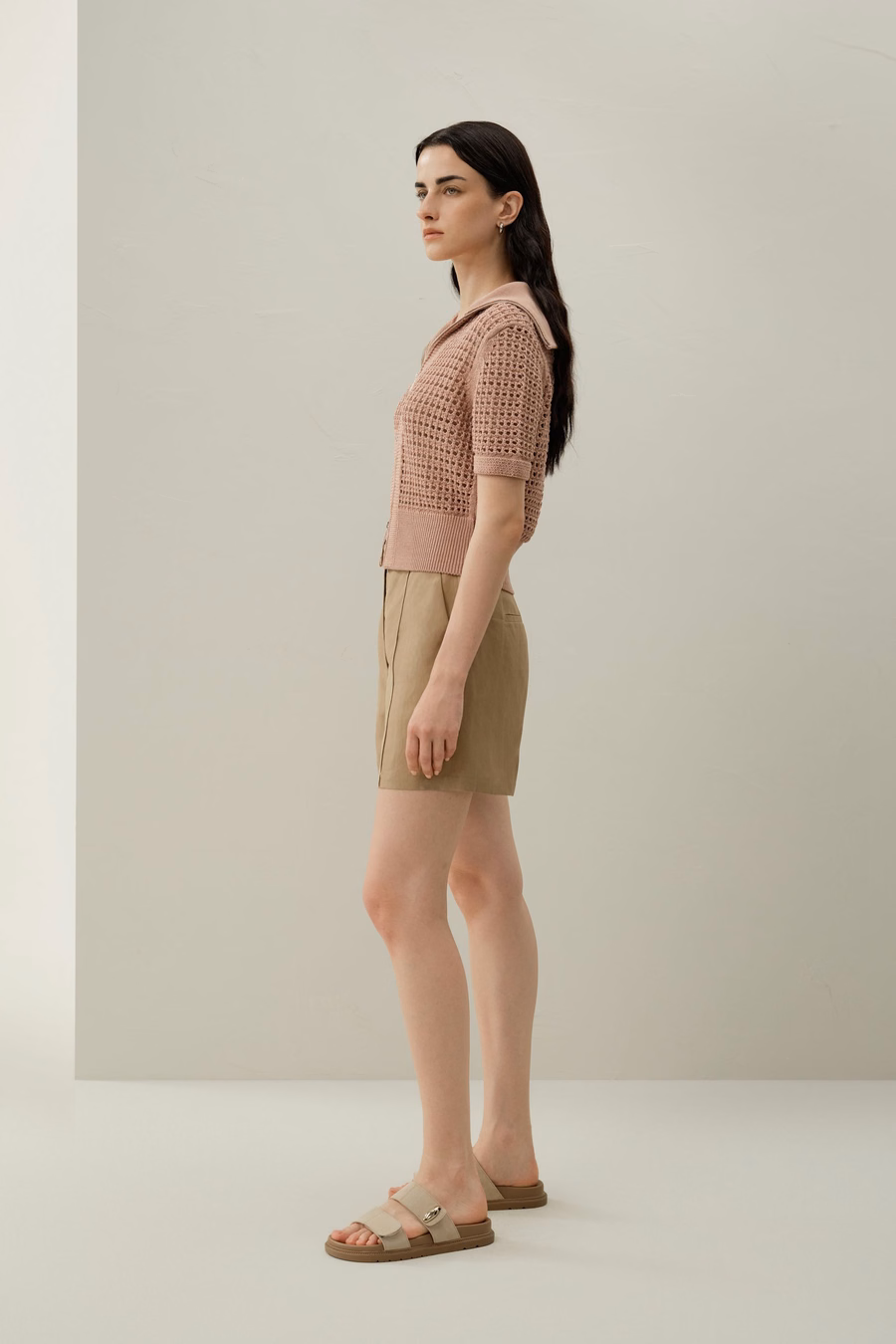 Cardigan de doble cremallera de punto Toscana Pointelle