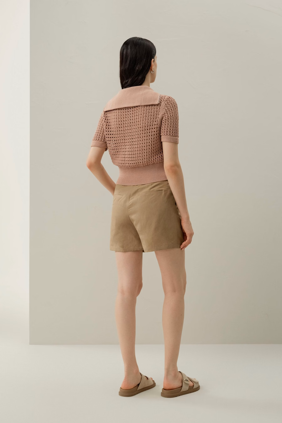 Cardigan de doble cremallera de punto Toscana Pointelle