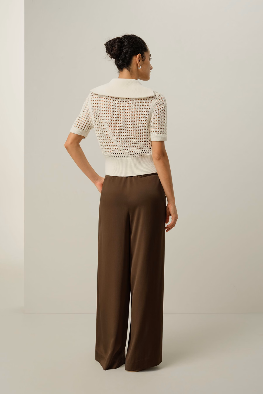 Cardigan de doble cremallera de punto Toscana Pointelle